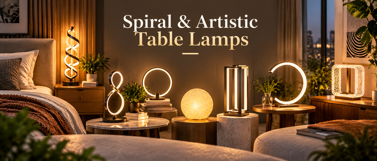 Spiral & Artistic Table Lamps