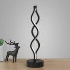 Black Infinity Spiral LED Table Lamp – Dimmable Touch Bedside Lamp