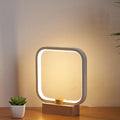 LED Wood Table Lamp – 3-Color Temperature Dimmable Bedside Night Light