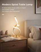 Modern Spiral Table Lamp – 3D LED Touch Control Cool Desk Lamp