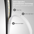 Black Circle LED Table Lamp – 3 Color Temperatures & Dimmable