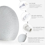 10.5-Inch Decorative Ceramic Table Lamp – Corded Lamp with Bulb Included