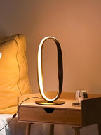 Black Circle LED Table Lamp – 3 Color Temperatures & Dimmable