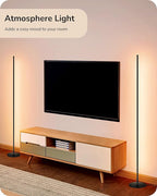 59.84-Inch LED Corner Floor Lamp – Black Dimmable Standing Lamp