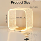 Acrylic Bedside Lamp – Square Starry Effect LED Table Lamp