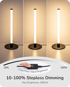 LED Skinny Table Lamp – Modern Slim Desk Lamp with 360° Illumination