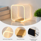 Acrylic Bedside Lamp – Square Starry Effect LED Table Lamp