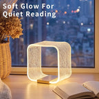 Acrylic Bedside Lamp – Square Starry Effect LED Table Lamp