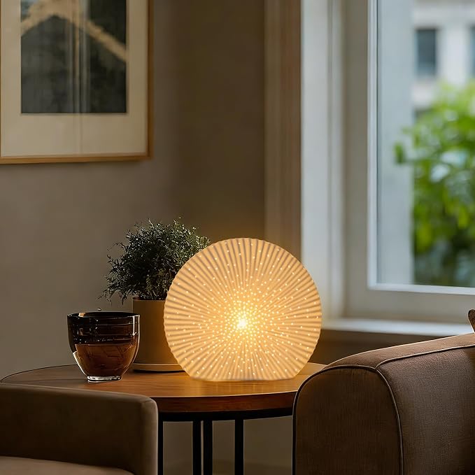 10.5-Inch Decorative Ceramic Table Lamp – Corded Lamp with Bulb Included