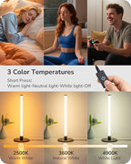 LED Skinny Table Lamp – Modern Slim Desk Lamp with 360° Illumination