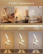Modern Spiral Table Lamp – 3D LED Touch Control Cool Desk Lamp